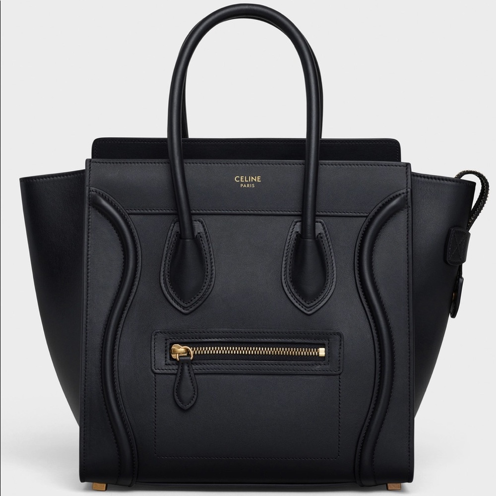 CELINE | MICRO LUGGAGE HANDBAG IN SMOOTH CALFSKIN BLACK
